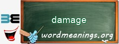 WordMeaning blackboard for damage